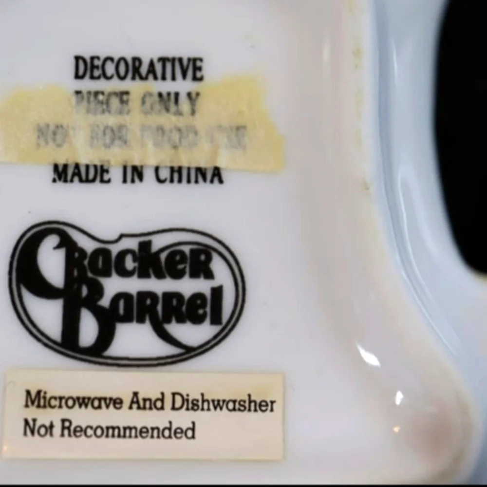 Cracker Barrel Tea Pot with Baby Blue with Gold Scrolling & Rose Trinket Dish